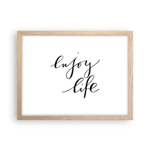 Plakát v rámu světlý dub - Není co dodat… - 40x30 cm