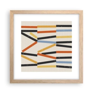 Plakát v rámu světlý dub - Kompozice na úrovni - 30x30 cm