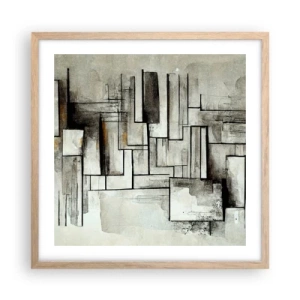 Plakát v rámu světlý dub - Síla jednoduchosti - 50x50 cm