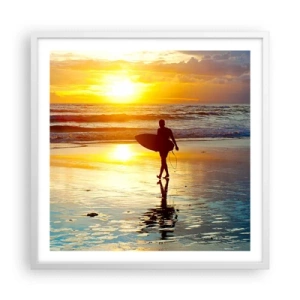 Plakát v bílém rámu - Návrat bojovníka - 60x60 cm