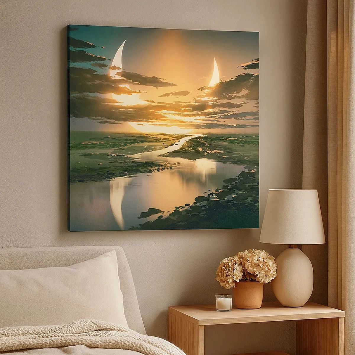 Obraz na plátně - Někde ve vzdálené galaxii - 30x30 cm