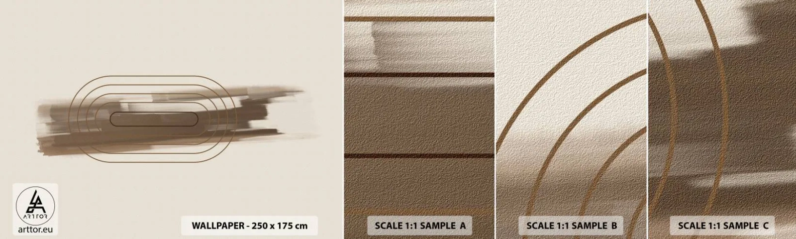 Fototapeta Vzorek Standard Eco - Závan šedi - Abstrakce, Kus, Moderní umění - 100x30 cm