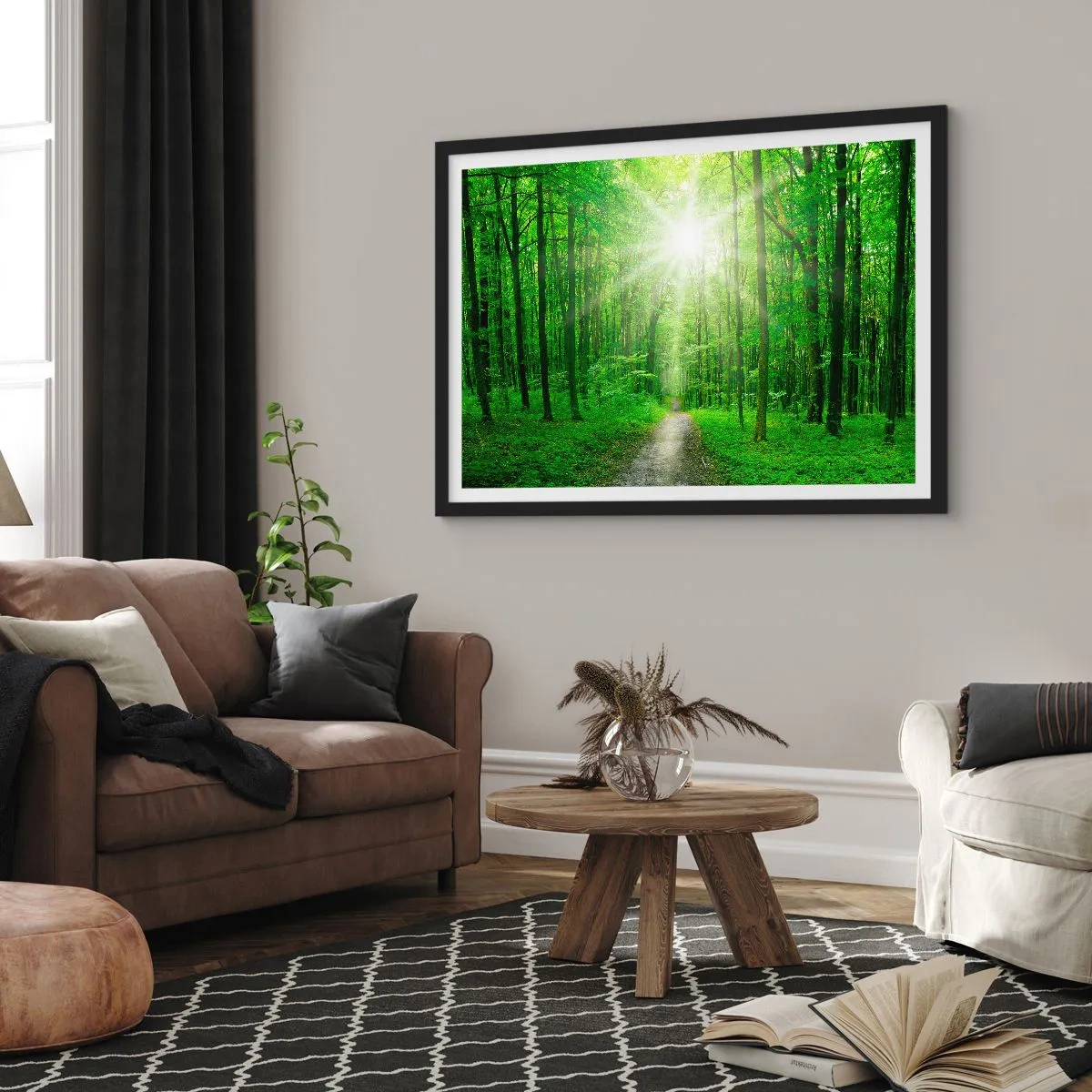 Plakát v černém rámu - Zelená katedrála - 91x61 cm