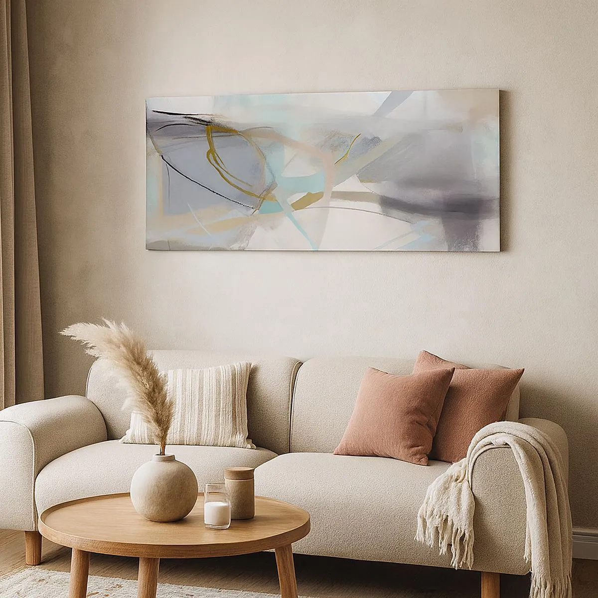 Obraz na plátně - Mlhavá abstrakce - 100x40 cm