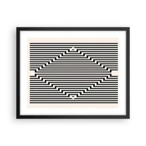 Plakát v černém rámu - Geometrická iluze - 50x40 cm