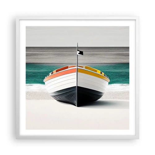 Plakát v bílém rámu - Na správném místě - 60x60 cm