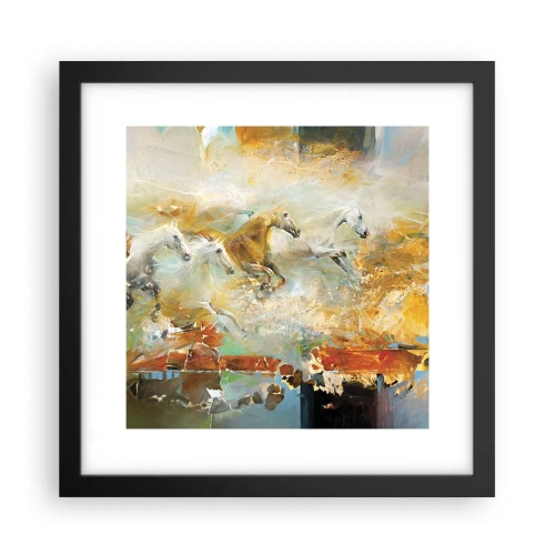 Plakát v černém rámu - Cválá světlem - 30x30 cm