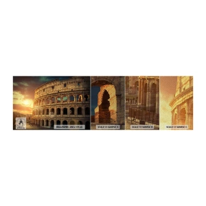 Vzor Fototapety Premium Sand - Kolosální dojem - Koloseum, Řím, Architektura - 100x30 cm