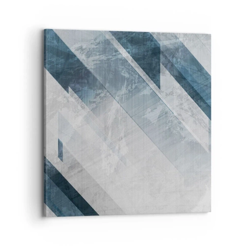 Obraz na plátně - Prostorová kompozice – pohyb šedé - 70x70 cm