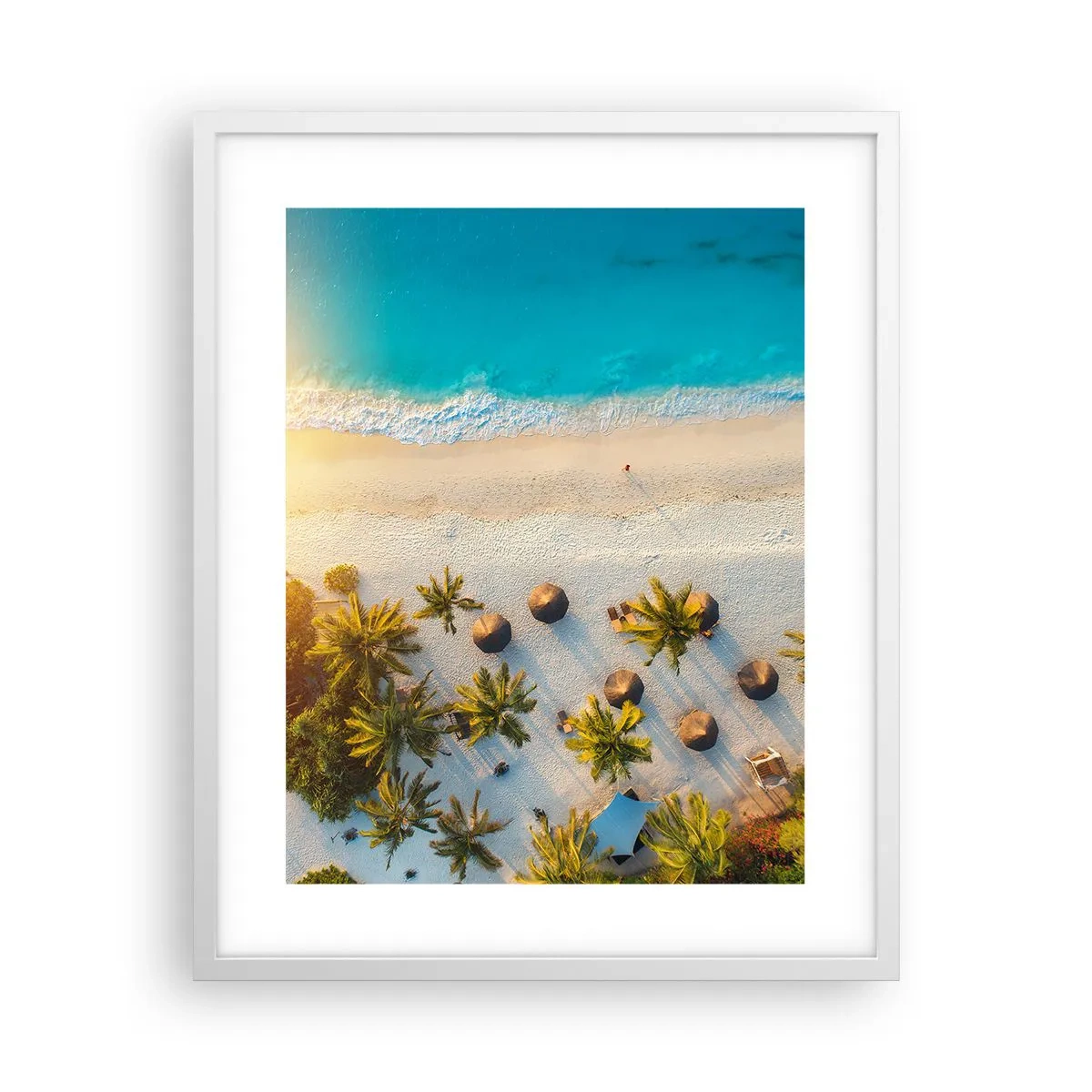 Plakát v bílém rámu - Vítej v ráji - 40x50 cm