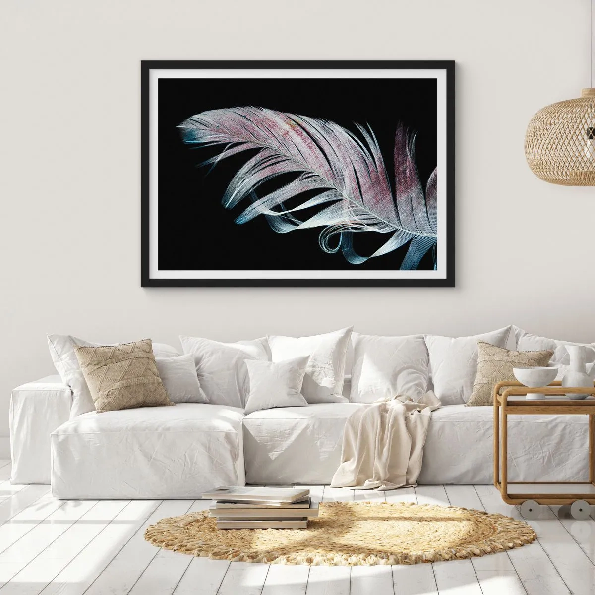 Plakát v černém rámu - Přemýšlejte o dotyku - 70x50 cm