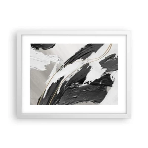 Plakát v bílém rámu - Velkorysá abstrakce - 40x30 cm
