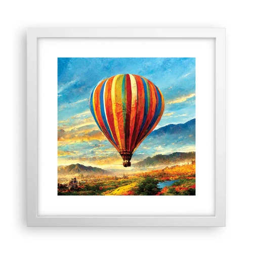 Plakát v bílém rámu - V tichu je toho vidět víc - 30x30 cm