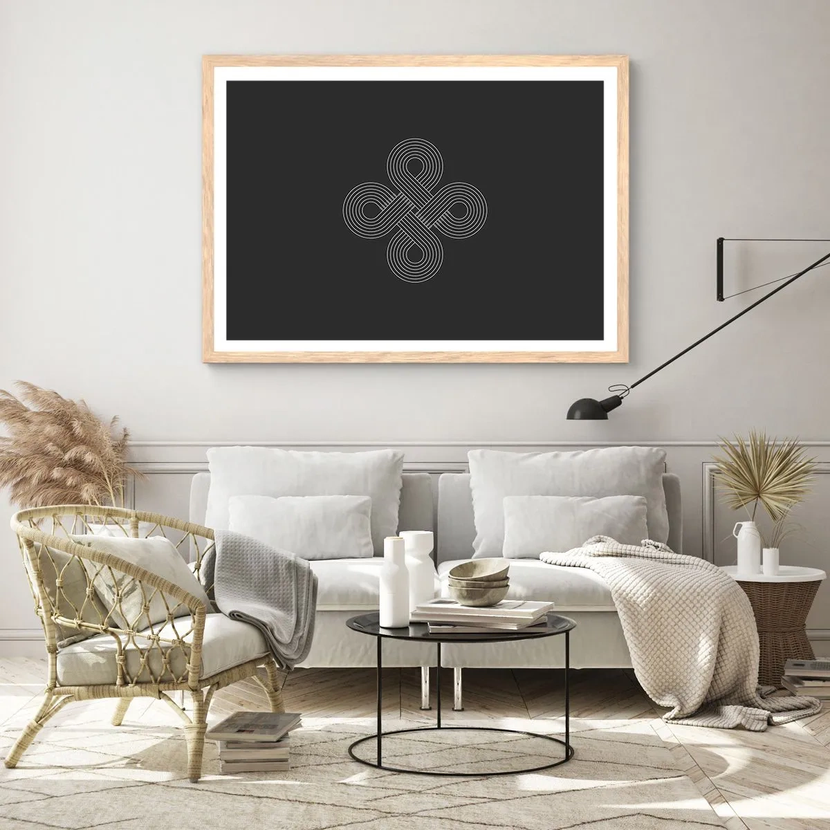 Plakát v rámu světlý dub - V keltském duchu - 100x70 cm