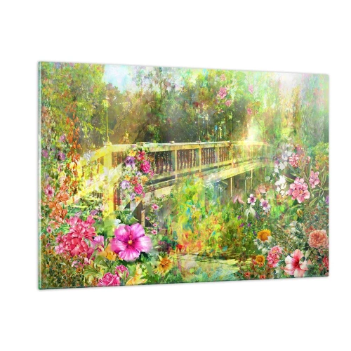 Obraz na skle - Můstek jarního vzdychání - 120x80 cm