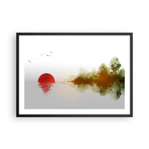 Plakát v černém rámu - Příslib klidu - 70x50 cm