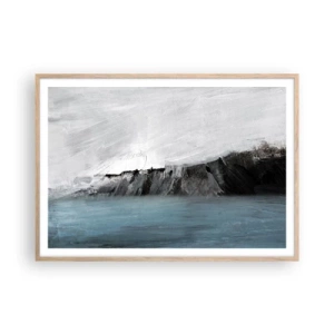 Plakát v rámu světlý dub - Voda – země: střet živlů - 100x70 cm