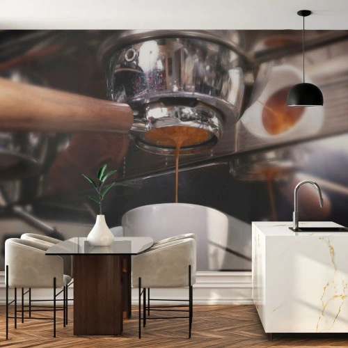 Fototapeta Premium Canvas - Dobrá chvíle dne - Káva, Kávovar, Barista - 200x140 cm