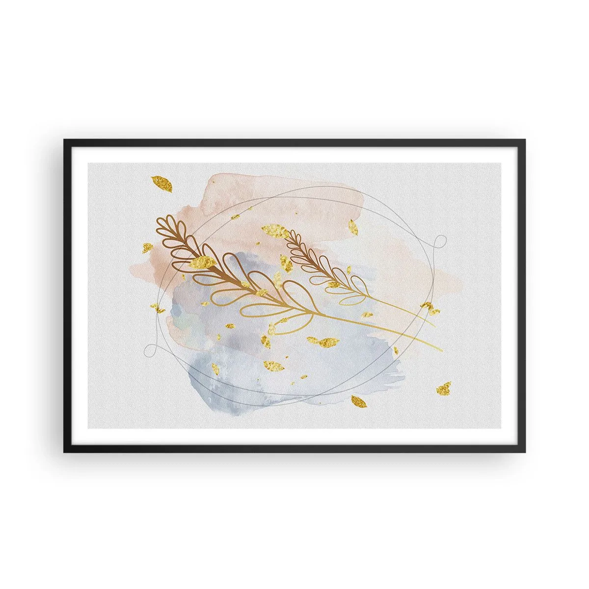 Plakát v černém rámu - Zlatý závan - 91x61 cm