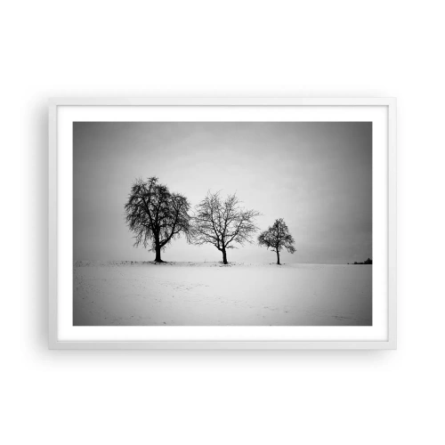 Plakát v bílém rámu - O čem sní? - 70x50 cm