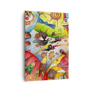 Obraz na plátně - Velké vesmírné dobrodružství - 70x100 cm