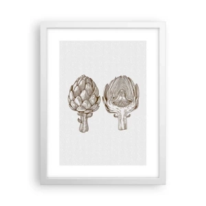 Plakát v bílém rámu - Hodiny anatomie - 30x40 cm