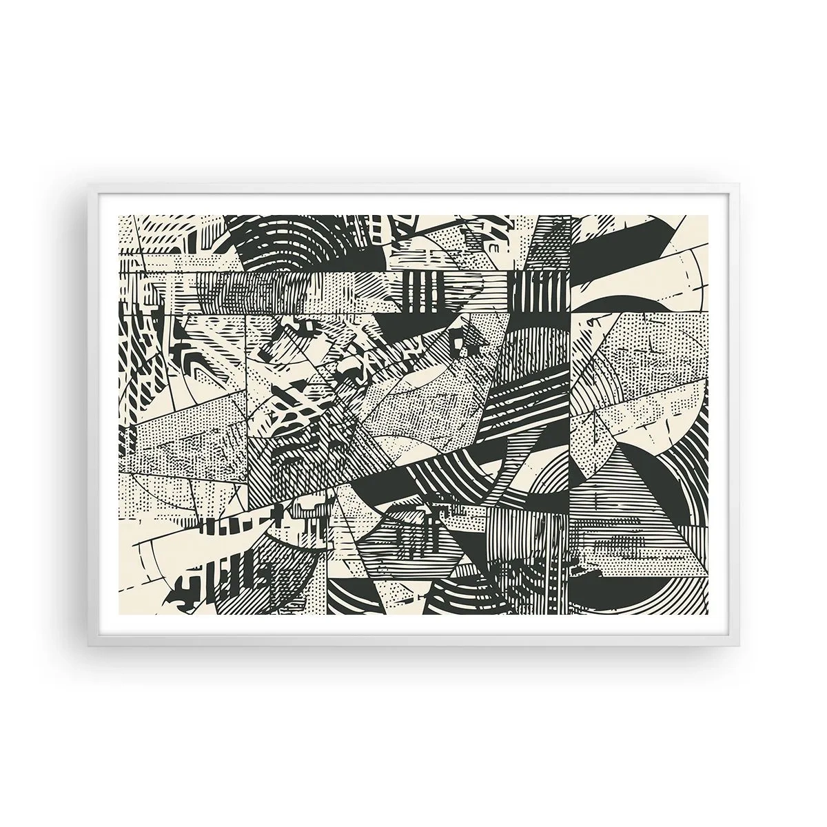 Plakát v bílém rámu - Dynamika současnosti - 100x70 cm