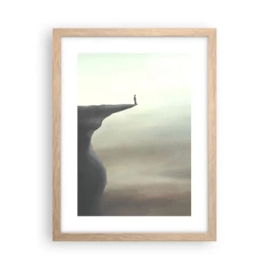 Plakát v rámu světlý dub - Nahoru, samozřejmě! - 30x40 cm