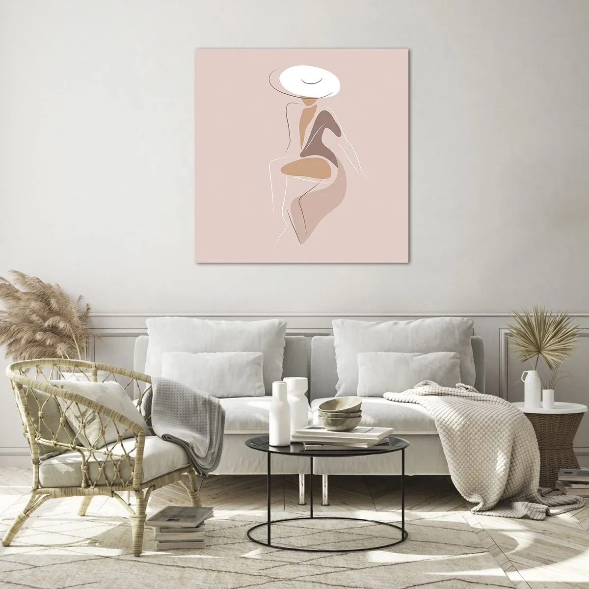 Obraz na skle - Jak vypadá pravá dáma? - 60x60 cm