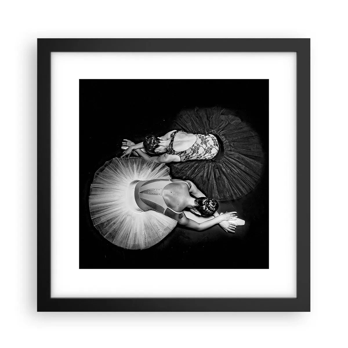 Plakát v černém rámu - Jin a jang – dokonalá rovnováha - 30x30 cm