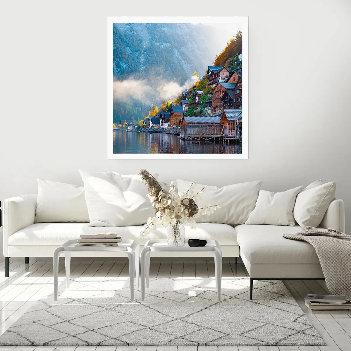 Plakát - Alpská krajina - 50x50 cm