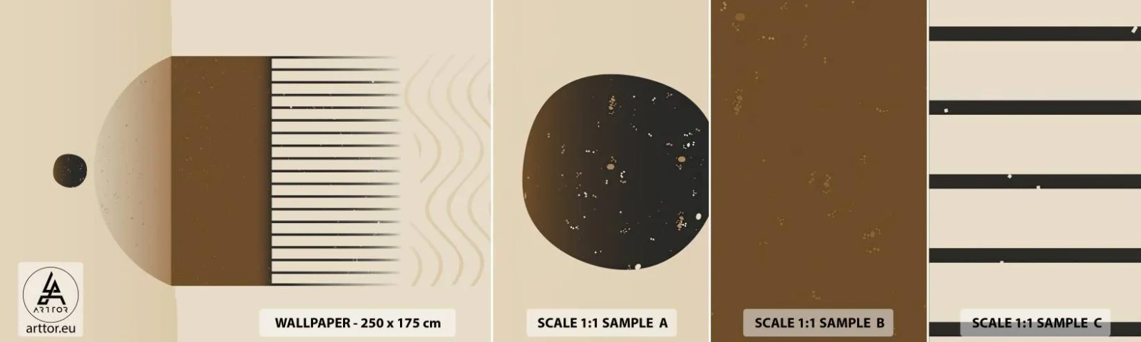 Vzor Fototapety Samolepicí Deluxe Sticker - Různé stavy - Abstrakce, Kus, Minimalismus - 100x30 cm