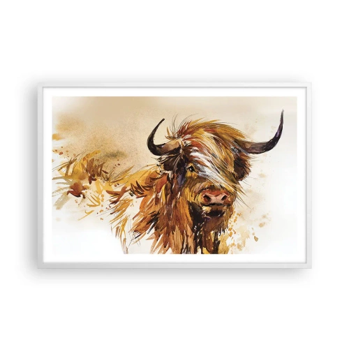 Plakát v bílém rámu - Pýcha lovce - 91x61 cm