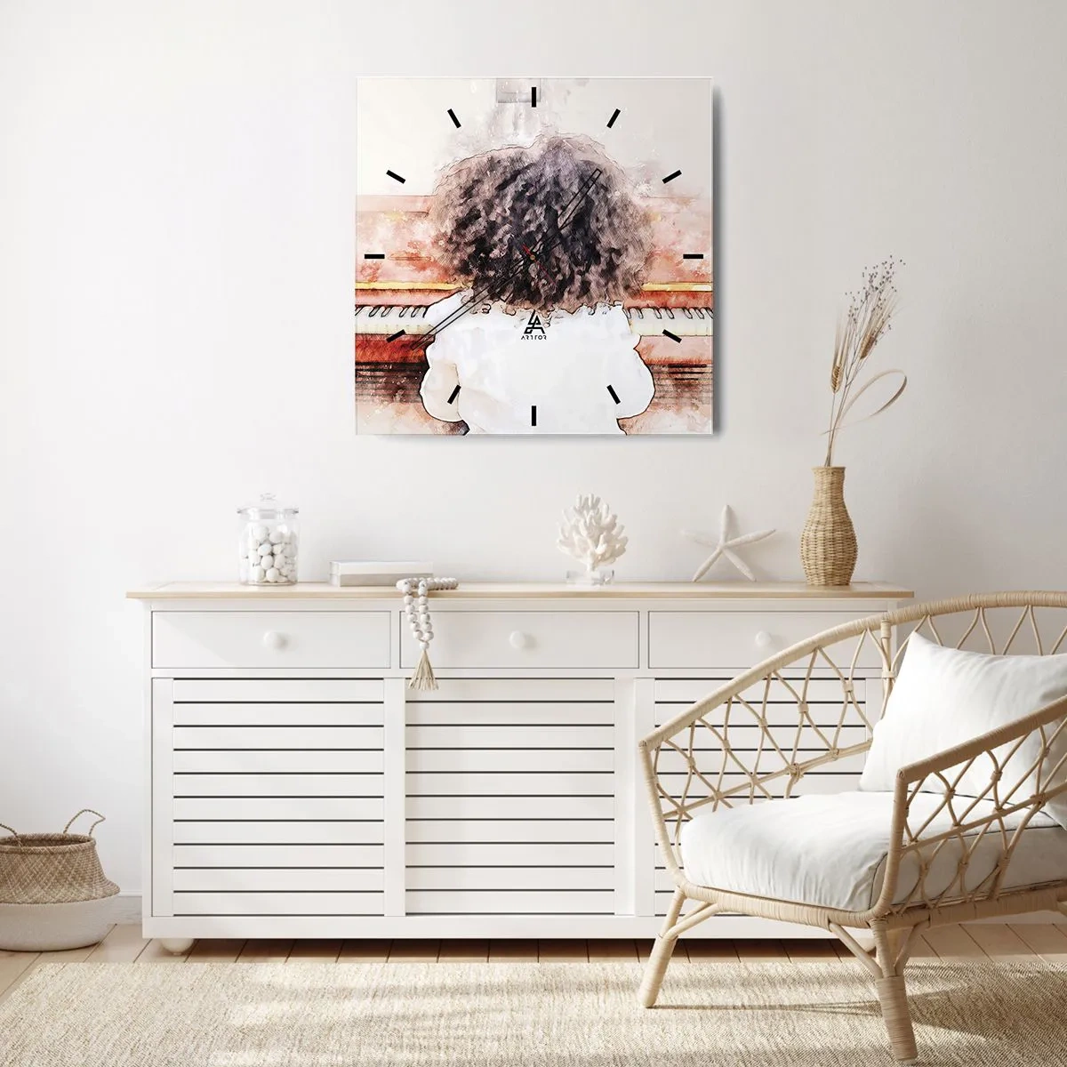 Nástěnné hodiny - V novém světě - 40x40 cm