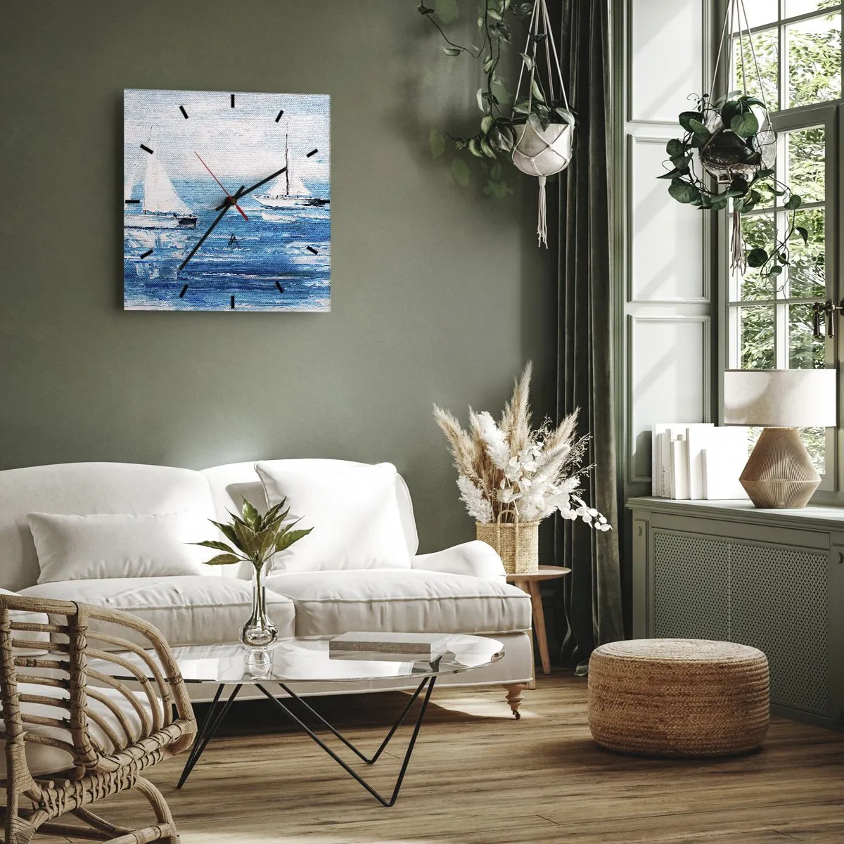 Nástěnné hodiny - S přítelem po boku - 30x30 cm