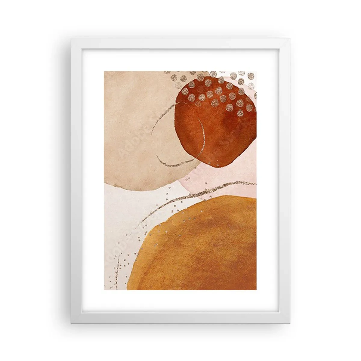 Plakát v bílém rámu - Zaoblení a pohyb - 30x40 cm