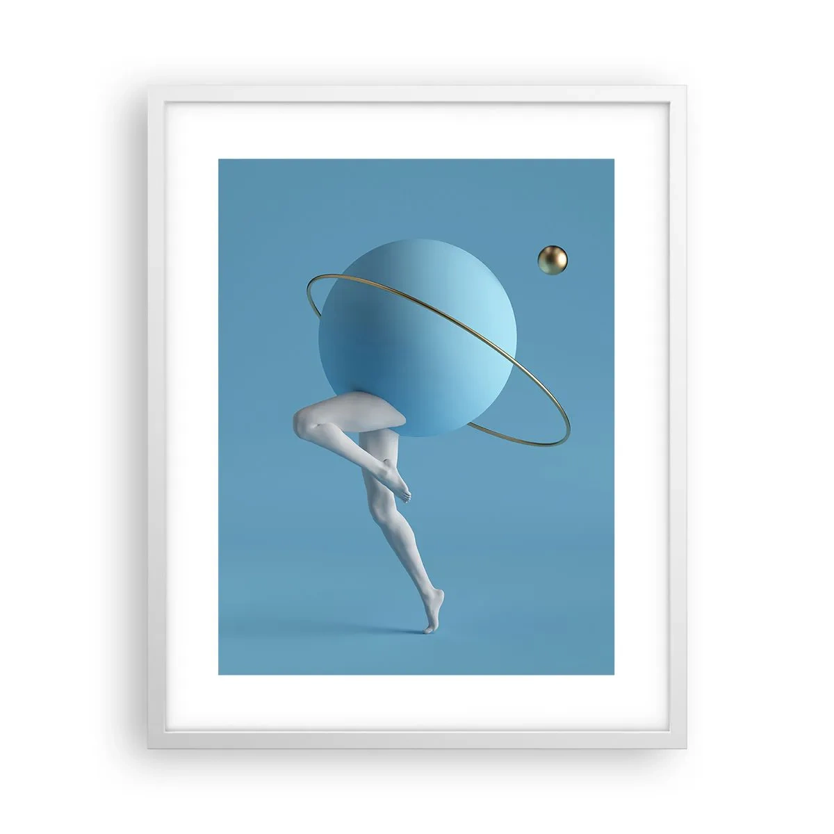 Plakát v bílém rámu - Šílenství planet - 40x50 cm
