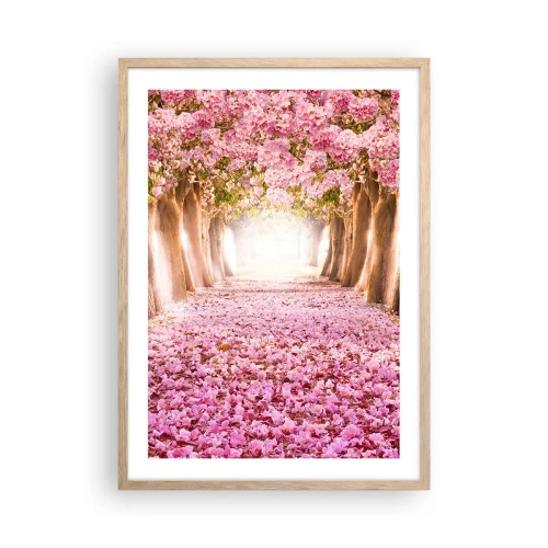 Plakát v rámu světlý dub - Cesta do ráje - 50x70 cm