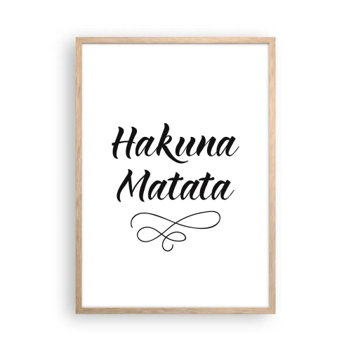 Plakát v rámu světlý dub - Nejlepší rada - 50x70 cm