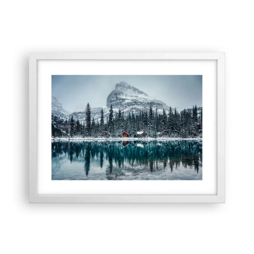 Plakát v bílém rámu - Kanadské útočiště - 40x30 cm