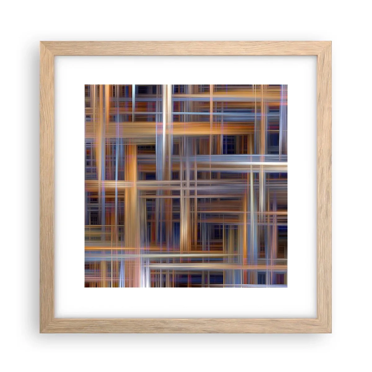 Plakát v rámu světlý dub - Utkané ze světla - 30x30 cm