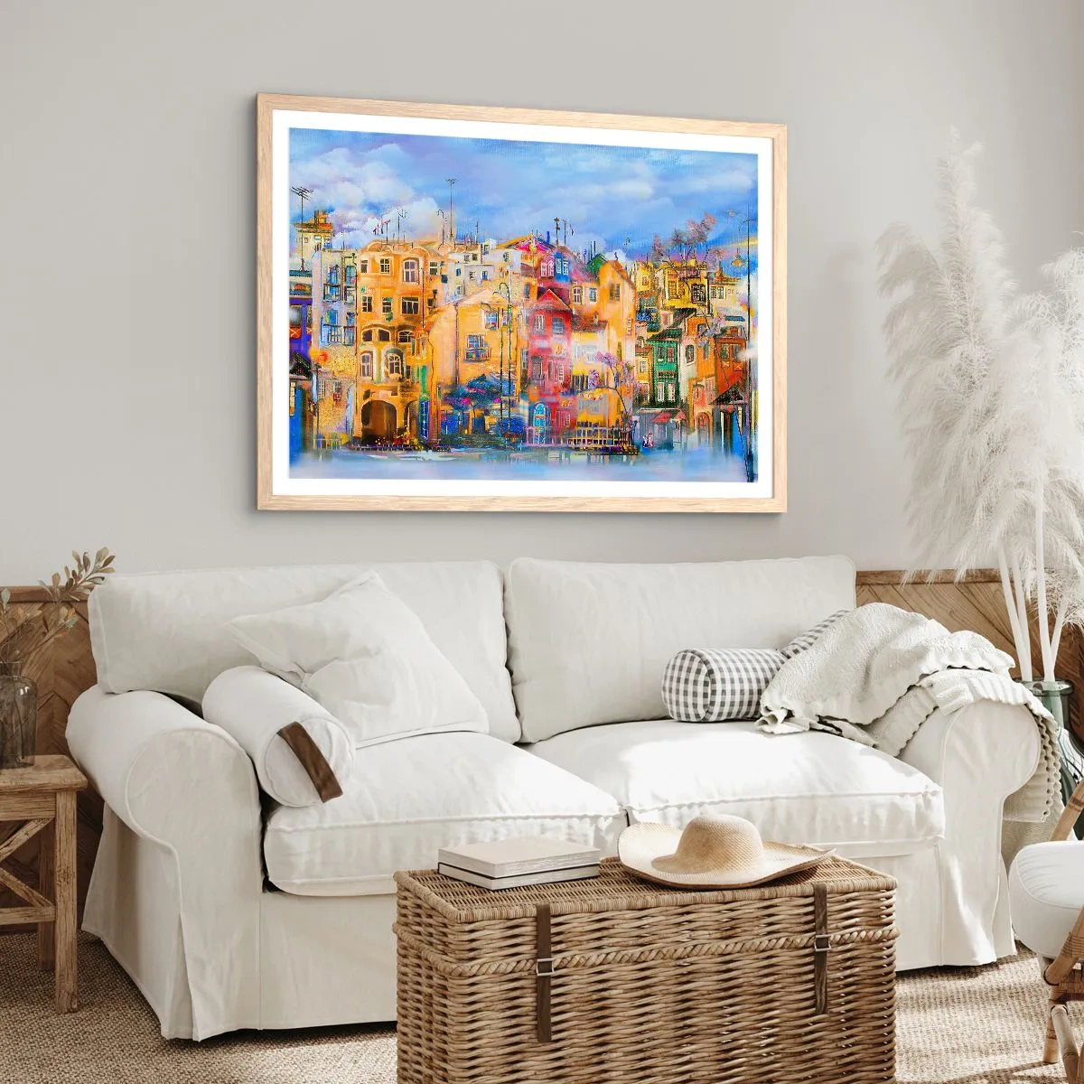 Plakát v rámu světlý dub - Jsme spolu - 50x40 cm