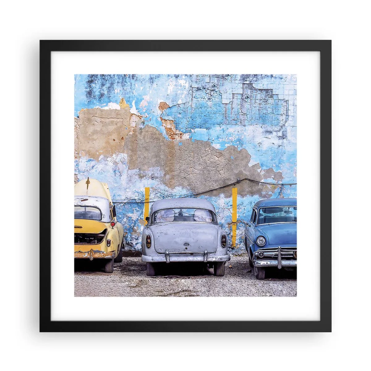 Plakát v černém rámu - Setkání veteránů - 40x40 cm