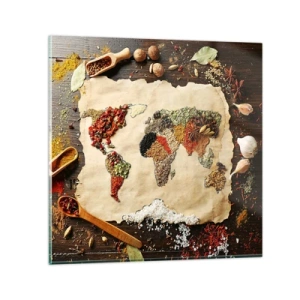 Obraz na skle - Všechny chutě světa - 40x40 cm