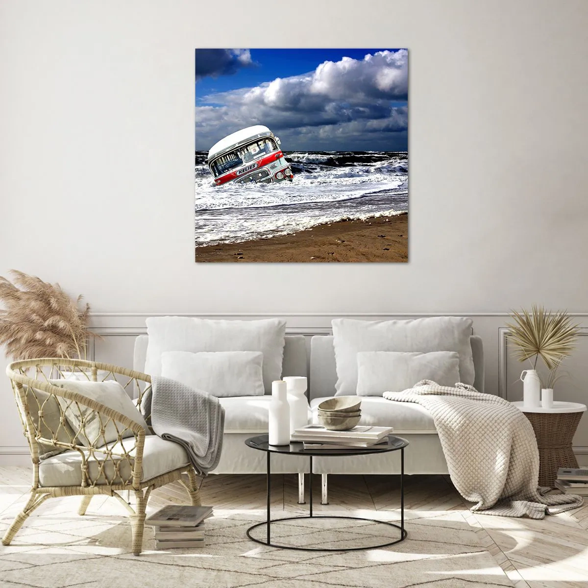 Obraz na skle - A čemu se divíš? - 40x40 cm