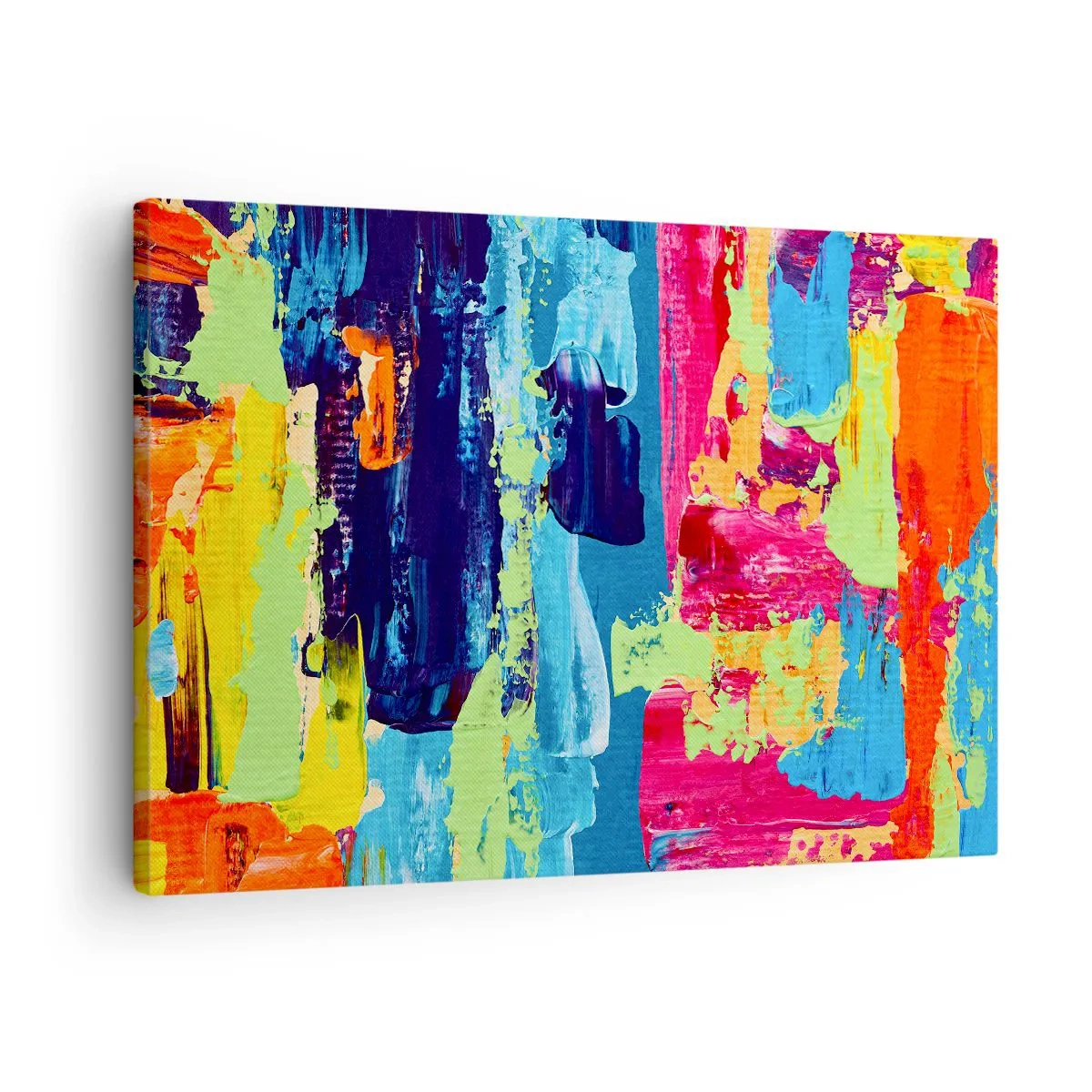 Obraz na plátně - Abstraktní kompozice barev v dynamické formě - 70x50cm - Život je krásný! - Moderní nástěnná dekorace do obývacího pokoje a ložnice ARTTOR