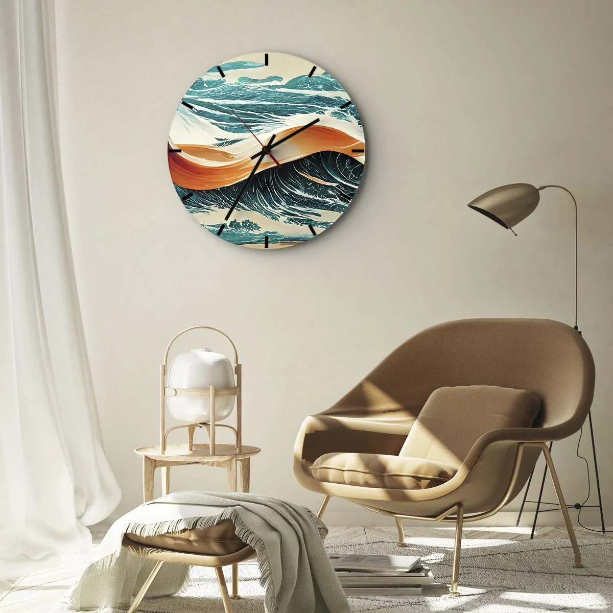 Nástěnné hodiny - Surfařův sen - 40x40 cm