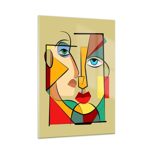 Obraz na skle - Shodný pár - 50x70 cm