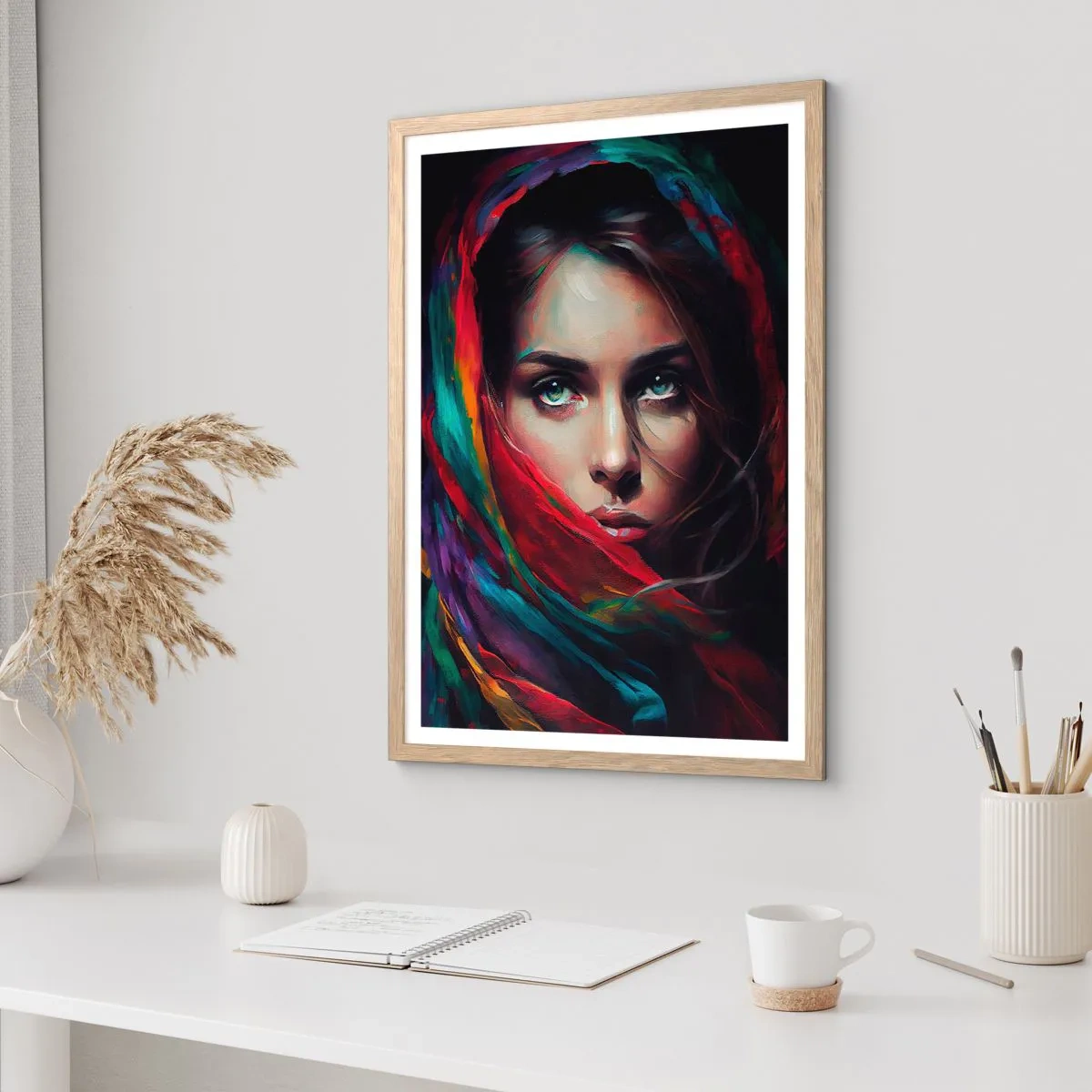 Plakát v rámu světlý dub - Zelenooké tajemství - 50x70 cm