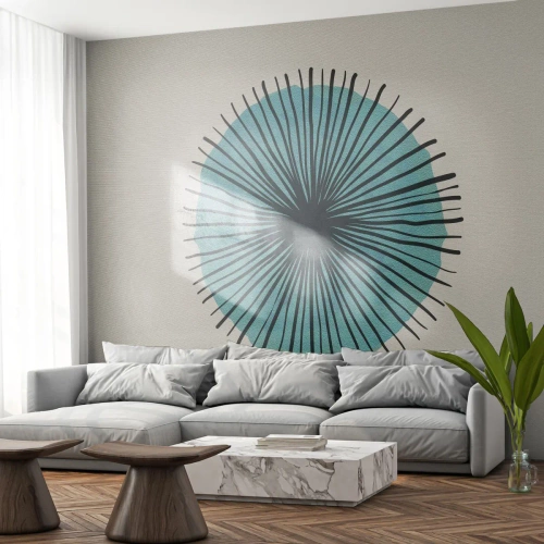 Fototapeta Samolepicí Deluxe Sticker - Zářící modrá - Abstrakce, Kus, Moderní umění - 100x70 cm